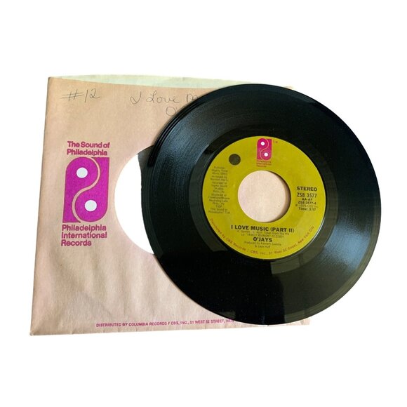 O'Jays "I Love Music" 45 RPM Vinyl Record Single - Picture 1 of 2